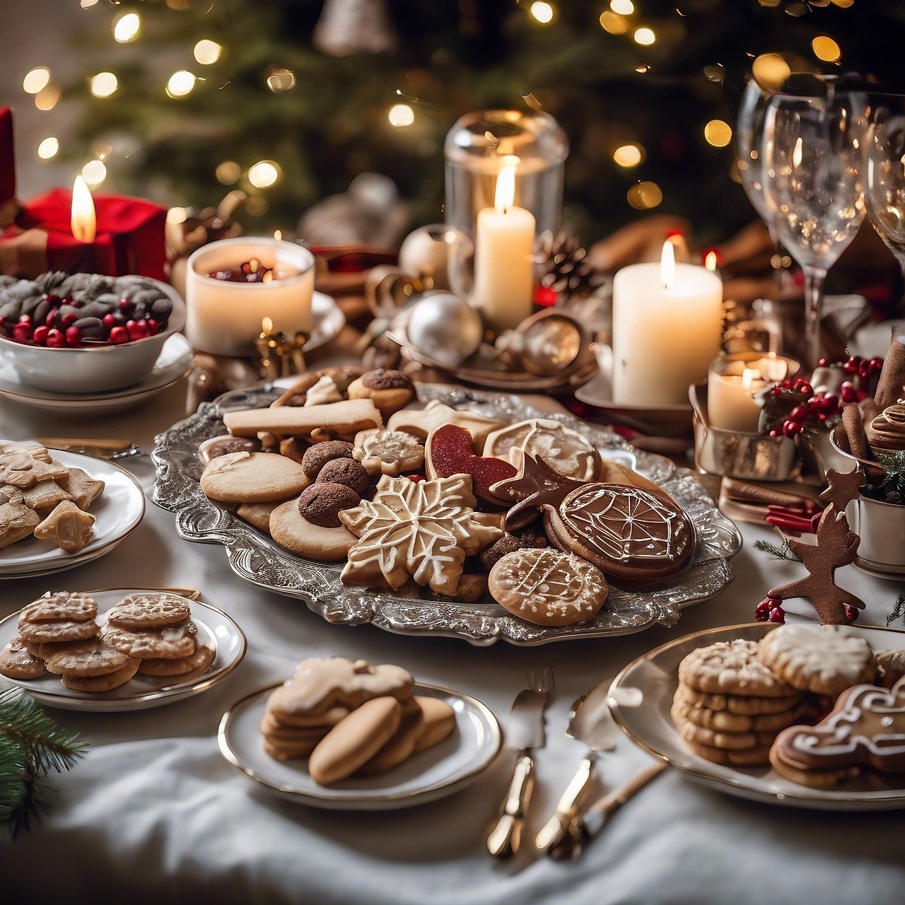 mesa navidad galletas